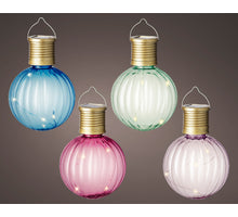 Solar bulb plastic steady 4col ass dia8cm x H.11cm