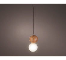 Solar-Hängelampe Polyresin bernstein/weiß H20 D10cm