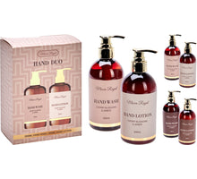 HANDZEEP/ HANDLOTION ''MOCCA ROYAL'' SET VAN 2 STUKS 300 ML 14X6X18CM 2 ASSORTIE KLEUREN