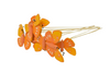 Packung mit 10 orangefarbenen Holzschmetterlingen auf 50 cm Stab.