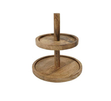 Etagère 2-Schicht Mangoholz 24 x 24 x 28 cm