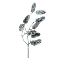 Tannenzapfen-Spray Hildur Schnee braun 42cm