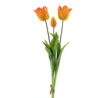 Real Touch Offene Tulpe Bündel Sally x3 orange 48cm