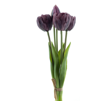 Real Touch Triumph Tulpe Bündel Sally x5 lila 29cm