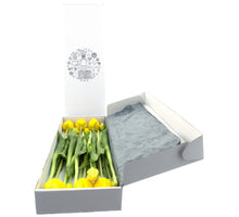 Real Touch Tulpe Sally x12 gelb 46cm im Geschenkkarton