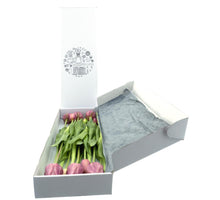 Real Touch Tulpe Sally x12 lila 46cm im Geschenkkarton