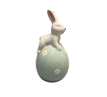 EGG/BUNNY CERAMIC  17,2H WHITE/LGREEN