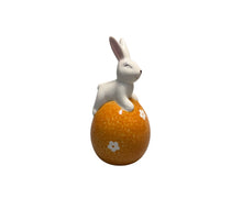 EGG/BUNNY CERAMIC 12,3H WHITE/ORANGE