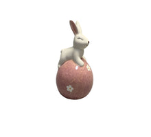 EGG/BUNNY CERAMIC 12,3H WHITE/PINK