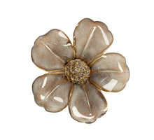 FLOWER CERAMIC D10 BROWN/WHITE