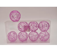 Metalldrahtball 7,5 cm 8 Stück lila