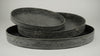 Set/3 Tablett rund grau 32/27/22cm