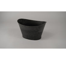 Ovaler Topf Kansas mittelgrau 26,5x18x15,5cm