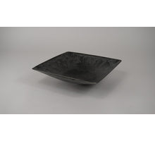 Quadratische Grau-Schale steigend groß 29x29x7,5cm