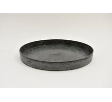 Tablett rund grau D27 H3cm