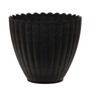 Topf mit gewelltem Rand, grau, D16 H13cm