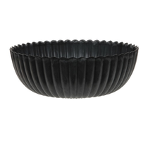 Schale mit gewelltem Rand, grau, D25 H9cm