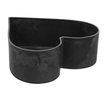 Schale herzförmig grau 20x20x7cm