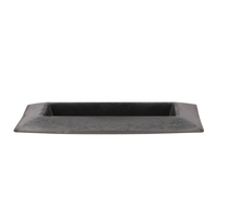 Tablett rechteckig grau 28x16x3cm