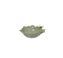 TRAY/BUTTERFLY PORCELAIN  D19,3 GREEN