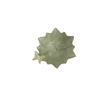 TRAY/BUTTERFLY PORCELAIN D15,4 GREEN