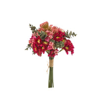 WILDE GÄNSEBLÜMCHEN STRAUSS H 34 CM FUCHSIE