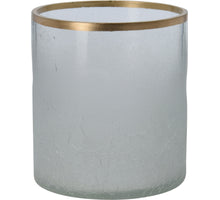 TEELICHTHALTER ''FROST'' 8CM MIT GOLDRAND