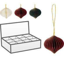HANGDECO UI PAPIER HONINGRAAT D6 CM 3 ASSORTIE CREMEGROEN MIX