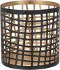 TEELICHTHALTER 6X6CM METALL SCHWARZ/GOLD