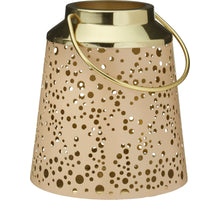 LANTAARN GENÈVE D15 H16CM BEIGE GOUD METAAL
