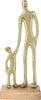 SKULPTUR MANN UND KIND ALUMINIUM 10X5X24CM GOLD