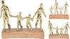 SKULPTUR FAMILIE ALUMINIUM 24X9X23CM GOLD 2-FACH SORTIERT