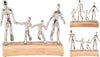 SKULPTUR FAMILIE ALUMINIUM 24X9X23CM SILBER 2 ASSORTIERT