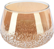 Teelichthalter Steinschlag Champagnergold D19,5 H15cm