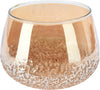 Teelichthalter Steinschlag Champagnergold D19,5 H15cm