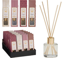 DIFFUSER GLAS ''STRIK'' 50ML D5,6 H21CM 4 ASSORTIE GEUREN