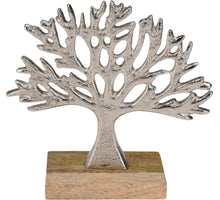 LEBENSBAUM NICKEL 16CM ALUMINIUM+MANGOHOLZ