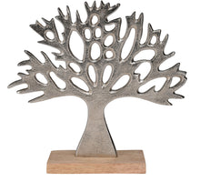 LEBENSBAUM NICKEL 27x25x6CM ALUMINIUM+MANGOHOLZ