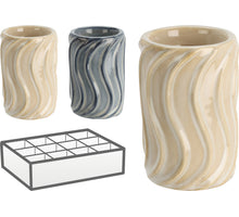 TEELICHTHALTER SWIRL KERAMIK D7,5 H11,3CM 2 SORTIERT