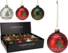 Weihnachtskugel aus Glas, Baumform, Ø 8 cm, 3er-Set, verschiedene Farben