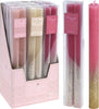 2ER-SET TISCHKERZE D2,5 H25CM ''ROSA'' GLITTER 3 FARBEN SORTIERT