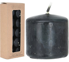 KERZEN 3CM 10 STÜCK SCHWARZ
