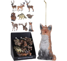 HÄNGENDE DEKOTIERE AUS KUNSTSTOFF ''NATUR'' 12CM 9 STÜCK SORTIERT
