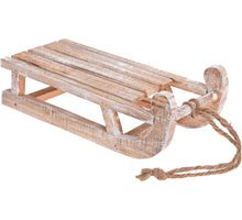 SLEE HOUT 30X14X11CM WHITE WASHED MET JUTE TOUW