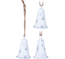 GLOCKE METALL WEISS MIT JUTE ANHÄNGER D6 H10CM 2 SORTIERT