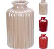 VASE MIT RELIEF ELEKTROPLATTIERT D6 H10CM 3 FARBLICH SORTIERT