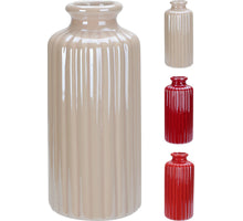VASE MIT RELIEF ELEKTROPLATTIERT D7 H15CM 3 FARBLICH SORTIERT