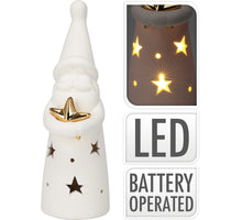 WEIHNACHTSMANN MIT GOLDSTERN 7X5X16CM LED 2ER-SET INKL. 2X LR44