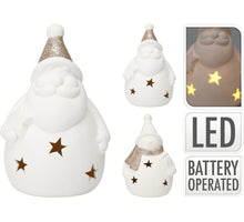 WEIHNACHTSMANN MIT GOLDSTERN 7,5X8,5X14CM LED 2ER-SET INKL. 2X LR44