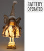 ENGELMEISJE MET LED STAAND 22X16X50CM GOUD